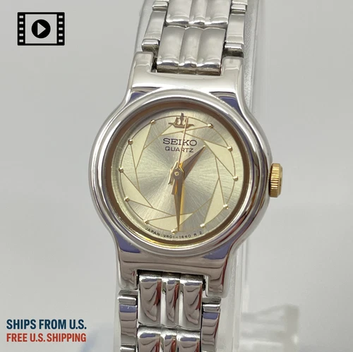 Vintage 1992 [Mint] Seiko V401-0500 Gold Quartz Women Watch JAPAN -Ships from US