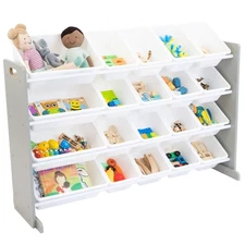 Extra Large Toy Storage Organizer with 20 Plastic Storage Bins Toddler Bookshelf