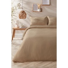 HOTEL COLLECTION Linen Cotton Blend Duvet Set, NATURAL COLOUR, SUPER KING SIZE