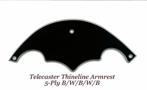 Telecaster Tele Thinline 5-Ply B/W/B/W/B Guitar Armrest for Fender Project NEW - Afbeelding 1 van 2