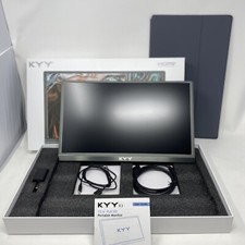 KYY 15.6" Portable Monitor FHD USB-C HDMI Type C 1080P Black With Stand Case