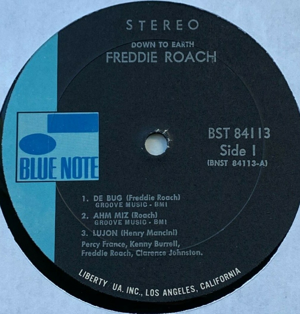 FREDDIE ROACH - Down To Earth ~ BLUE NOTE 84113 {nm} w