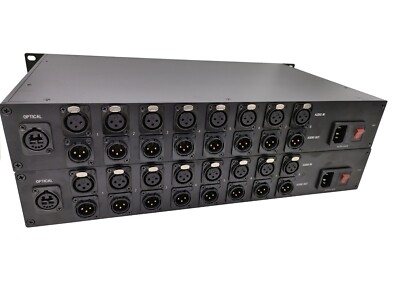8 Ch 2 Way Line-Level Balanced XLR Audio over Optic Fiber to 20 Km, 16 bit/24bit