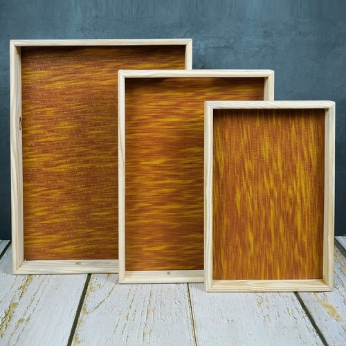 Functional Beauty: Mat Finishing Design Tray Set Of 3 for Your Stylish Dining - Picture 3 of 3