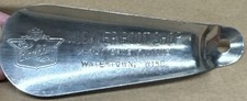 VTG Florsheim Shoe Advertising Metal Shoe Horn Wicker Boot Shop Watertown Wi