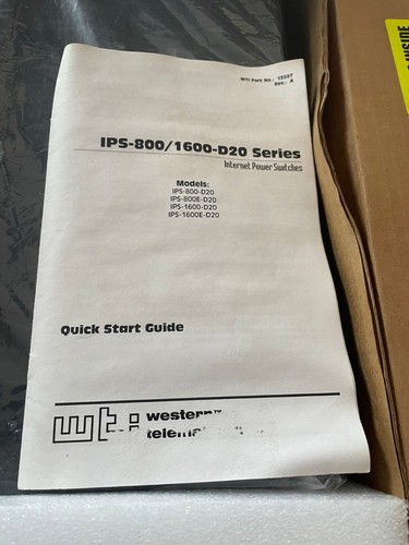 WTI IPS-800 Internet Power Switch 8 Outlets Network PDU - Afbeelding 5 van 5