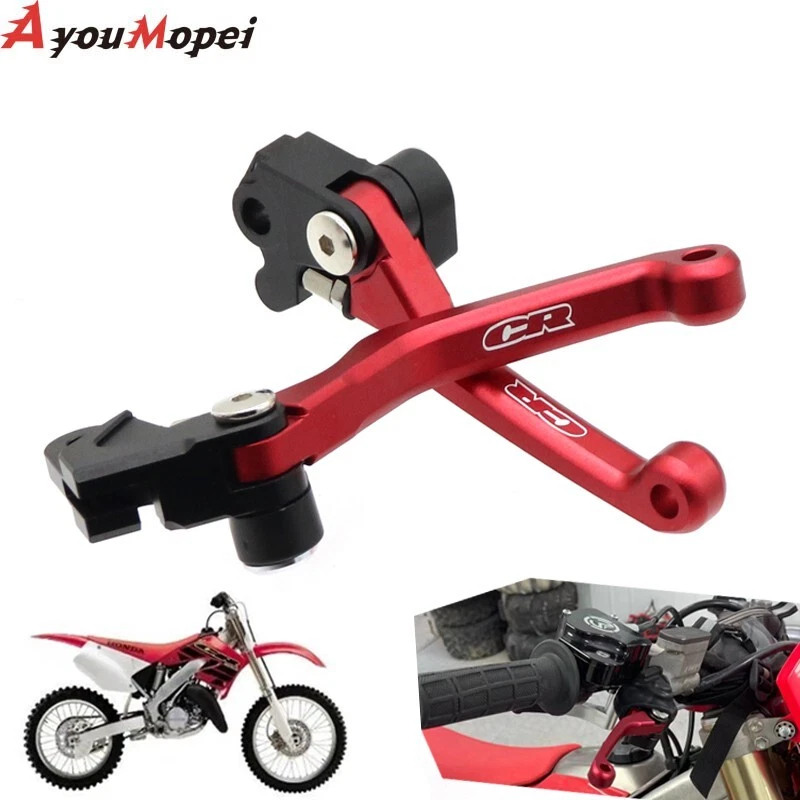 For HONDA CR250R CR500R CR 80R/85R/125R CR Pivot Brake Clutch Levers - Image 3 of 4