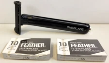 OneBlade CORE Pivoting Single Edge USA Made SAFETY RAZOR (w/20 New Japan Blades)