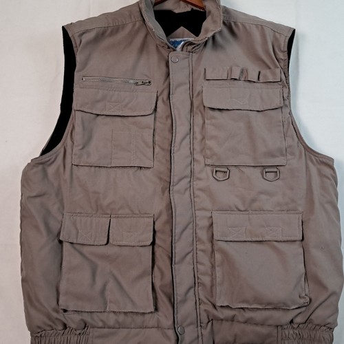 STAG HILL HABAND MENs XL Tan Hunting Vest Jacket Pockets Zip Utility Travel - Picture 2 of 8