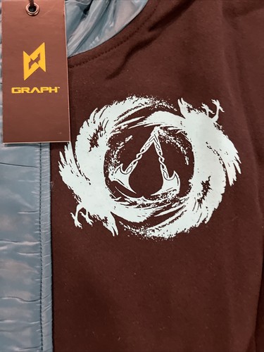Assassins Creed Vanhalla Anorak Adult Medium Hoodie Sweatshirt Graphic Ubisoft - Picture 3 of 13