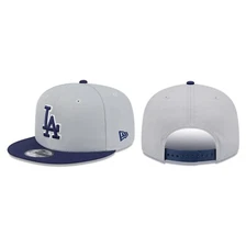 Los Angeles Dodgers 9FIFTY Adjustable Cap - MLB New Era Hat - Gray/Blue Snapback