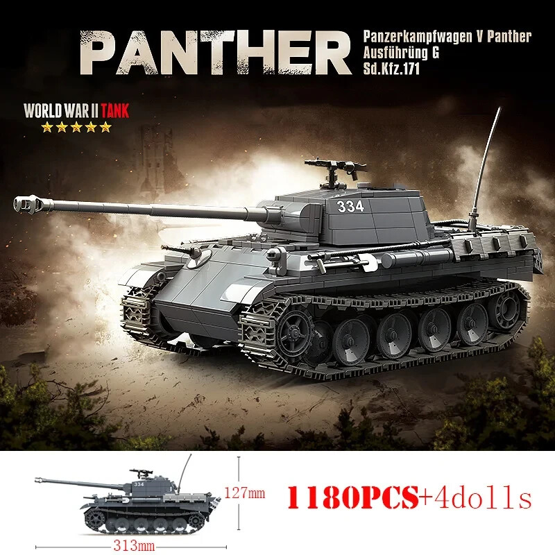 Char Panther de la Seconde Guerre Mondiale jeu de briques de construction 1180 pièces pour adultes