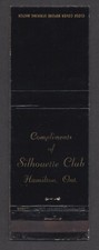 Silhouette Club Hamilton Ontario Canada Matchcover