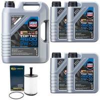 MotoröL Set Top Tec 4600 5W-30 Liqui Moly 9 Liter + ÖLfilter FüR VW Touareg 2.5