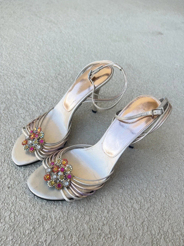 Enzo Angiolini ankle strap bejeweled sandals size 7 - Image 2 of 4