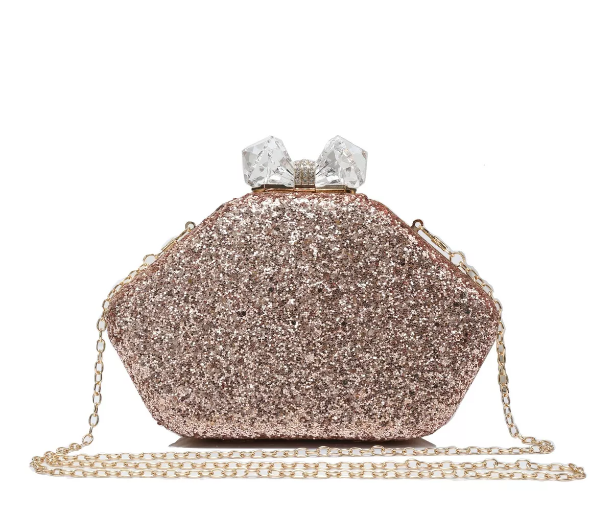 Beaded Rhinestone Evening Bag, Elegant Box Clutch Purse, Women's Wedding  Handbags For Party Prom