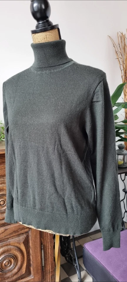 Pull Uniqlo Femme Col Roule Taille S 100% Laine Neuf - Photo 1/4