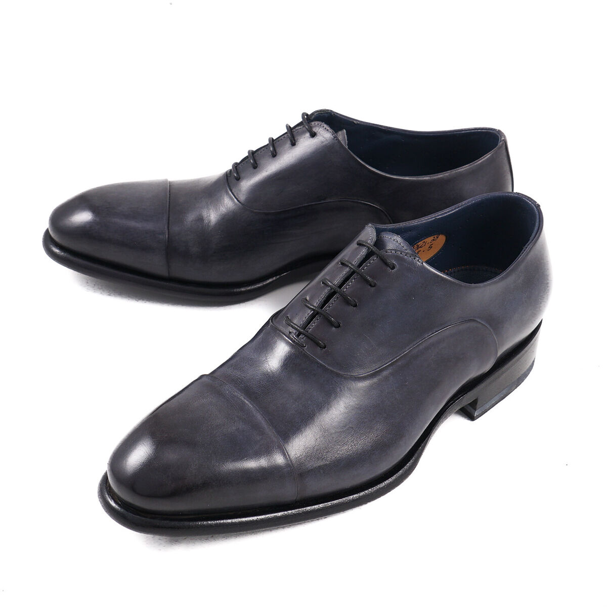 Santoni Goodyear-Welt Dark Gray-Blue Cap Toe Oxford US 6 Santoni Goodyear-Welt Dark Gray-Blue Cap Toe Oxford US 6