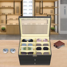 24 grid eye glasses case,eyewear sunglasses display box storage holder organizer