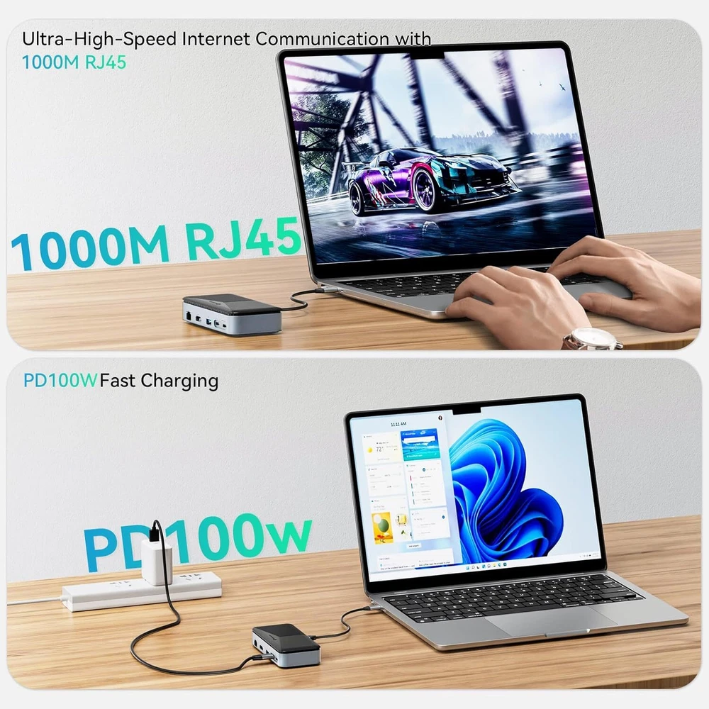 10 in 1 USB HUB with M.2 NVMe SATA SSD Enclosure Docking Station USB 3.0 Adapter 10 in 1 USB HUB with M.2 NVMe SATA SSD Enclosure Docking Station USB 3.0 Adapter