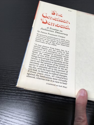 The American Democrat; A Treatise On Jacksonian Democracy, James Cooper 1969 - Picture 9 of 21