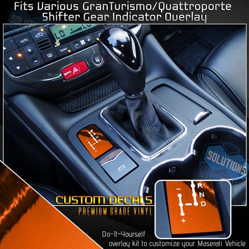 For Maserati Granturismo Quattroporte Gear Shifter Indicator Decal Chrome Vinyl - Picture 10 of 15