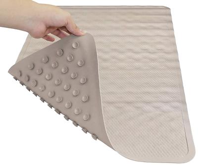Premium Rubber Slip Resistant Bathtub Long Shower Mat Bone Color
