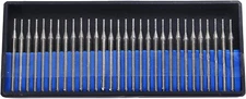 Drilax 1mm Lapidary Drill Bit Kit (30 Pc) | Diamond Coated | Glass, Stone, Shell