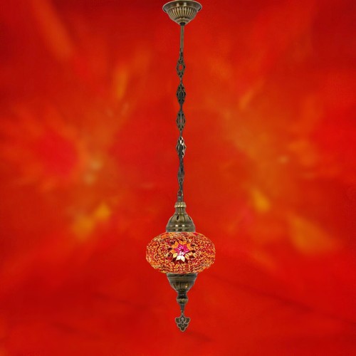 Turkish Moroccan Glass Mosaic Electrical Hanging Lamp Garden Lantern UK + CE - 第 2/55 張圖片