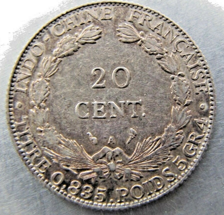 French Indo China 20 Centimes 1902-A lovely toned AU | eBay