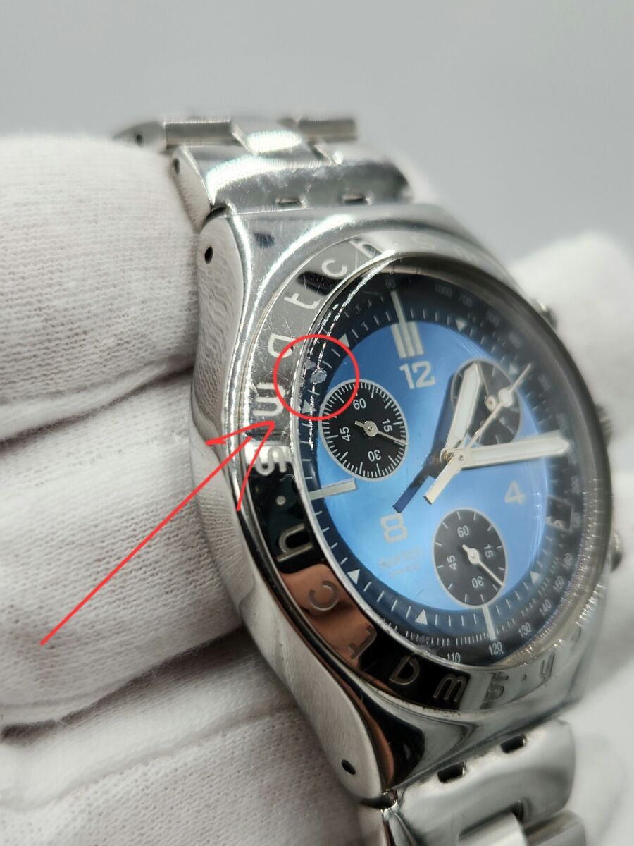 Swatch Irony Men's Vintage Blue Dial Four Jewels Quartz Swatch Irony Men's Vintage Blue Dial Four Jewels Quartz
