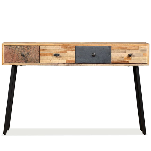 NNEVL Console Table 120x30x76 cm Solid Reclaimed Teak - Picture 2 of 10