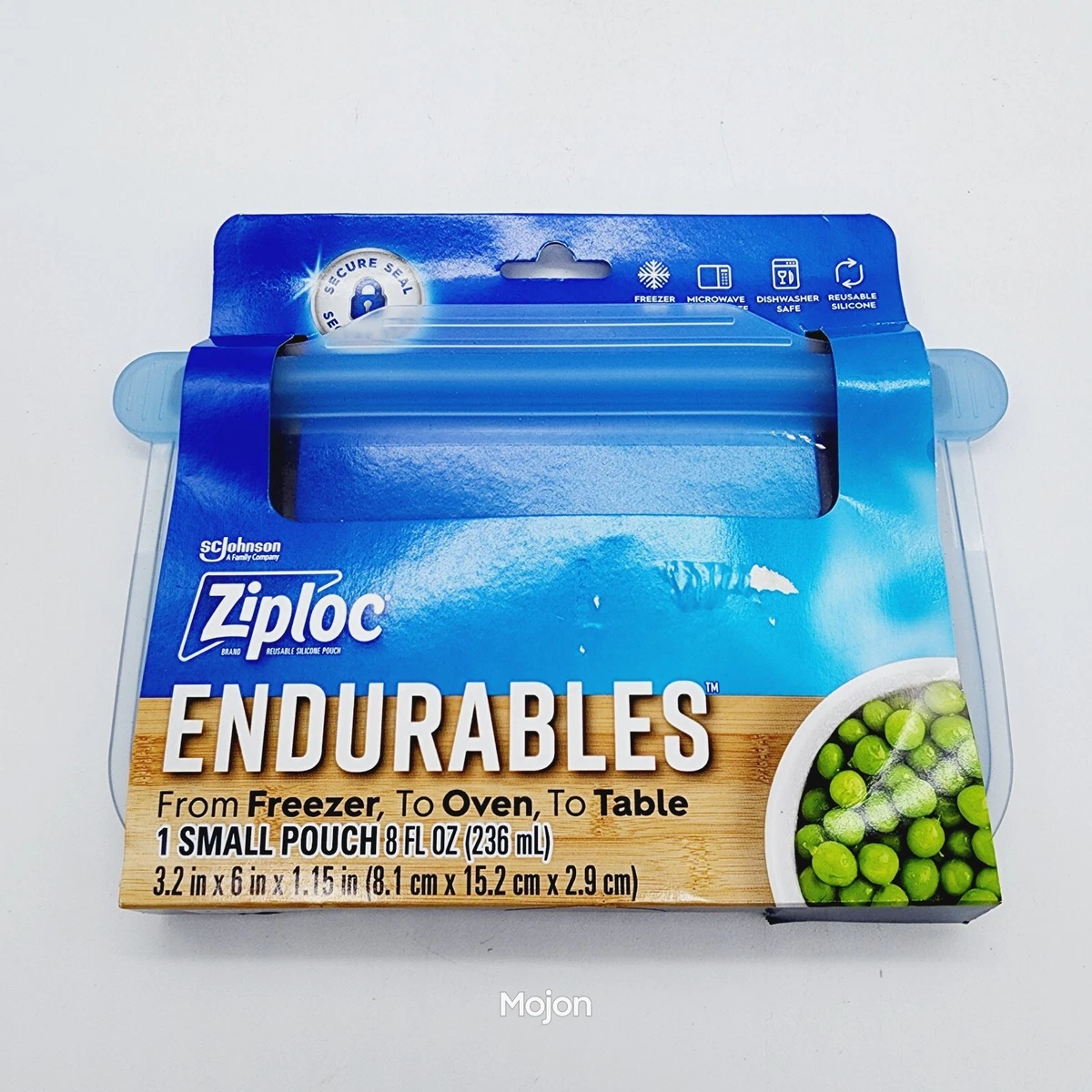 Ziploc Endurables Small Container, 2 cups, Wide Base With Feet, Reusable  Silicone, From Freezer, to Oven, to Table, 2 Pack 