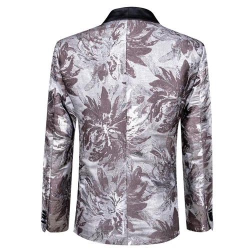 Para Hombres Floral Esmoquin Cena Chaqueta Calce Regular Chal Solapa Paisley Baile de graduación Fiesta Traje - Imagen 80 de 236