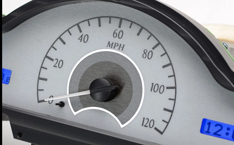 Sistema de calibre analógico Dakota Digital 1950-51 Mercury aleación plateada azul VHX-50M-S-B Foto 3 de 4