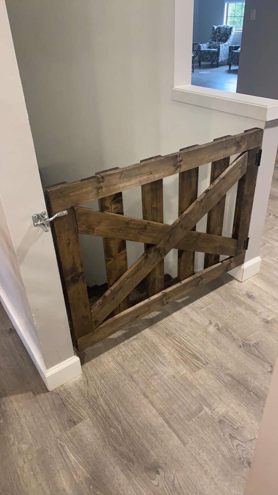 Wood Baby Gate, Wood Gate, Custom Wood Gate, Stained Gate, Pet Gate, Handmade