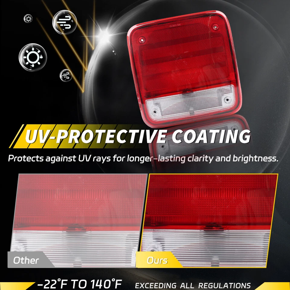 L&R Rear Tail Light Lamp Set For 1985-1995 Chevy G20 G30 & GMC G1500 G2500 G3500 - Image 2 of 4