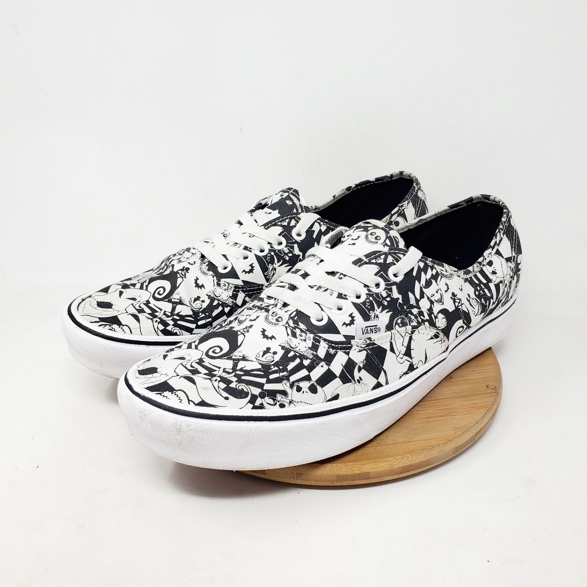 Vans Nightmare Before Xmas Mens 10 Black White Comfy Cush Lace Up Sneaker Shoes Vans Nightmare Before Xmas Mens 13 Black White Comfy Cush  main image 2