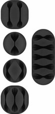 Goobay Clip Fermacavo Set da 5 pz Varie Misure Nero