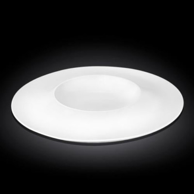 White Round Plate / Platter With Super Wide Rim 13.75'' inch