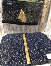 NWT Table Runner 4 Placemat Set Blue Gold Tassel 13x72 FREE SHIp