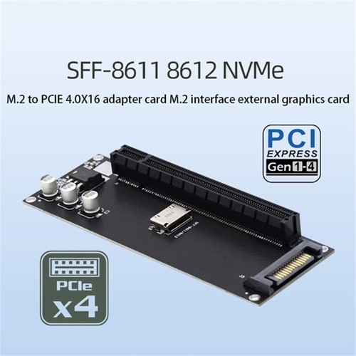 SFF-8612 to PCI-E 4.0 M.2 to SFF-8611 Host Adapter for External Graphics Card - Afbeelding 3 van 7