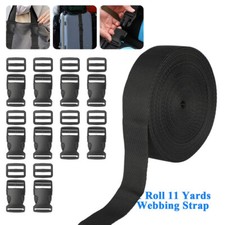 1In 11 Yards Nylon Heavy Webbing Strap w/10 Kits Plastic Buckle Slide Release