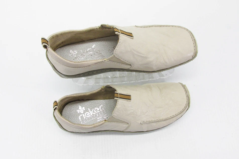 Zapato Rieker Mujer Celia Talla 8 EUR 39 Cuero Marfil Mocasín Sin Cordones Usado muy buen estado Foto 2 de 4