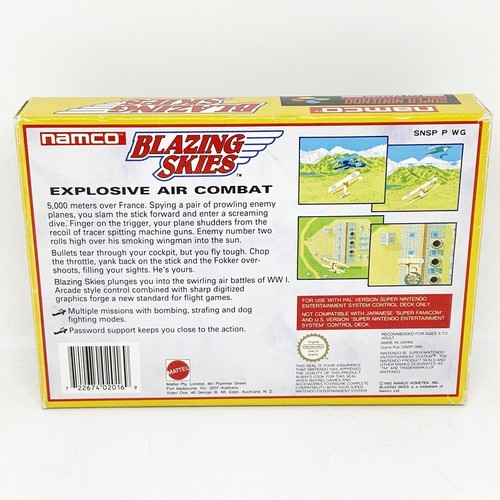 Blazing Skies (Boxed) - Super Nintendo Entertainment System (SNES) - Free Post! - Picture 2 of 9