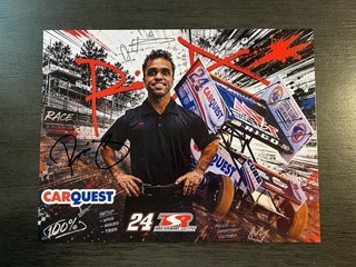 Autographed 2026 Rico Abreu World Of Outlaws Sprint Car Racing Handout Photo