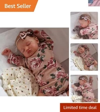 20-Inch Lifelike Baby Girl Doll with Magnetic Pacifier - Gift-Ready for Ages 3+