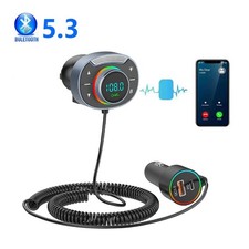 Bluetooth 5.3 FM Transmitter for Car QC3.0 USB PD 20W Type-C Wireless Radio Kit