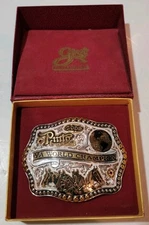 Trophy Belt Buckle 2008 Pinto World Show YA World Champion Gist Silver Plate 