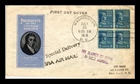 DR JIM STAMPS US JAMES MONROE PRESIDENTIAL SERIES FDC SCOTT 810 BLOCK IOOR COVER